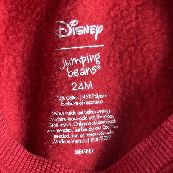 Disney Jumping Beans Dress Girls 24 Months Minnie Mouse Christmas Heart Print - Picture 4 of 6